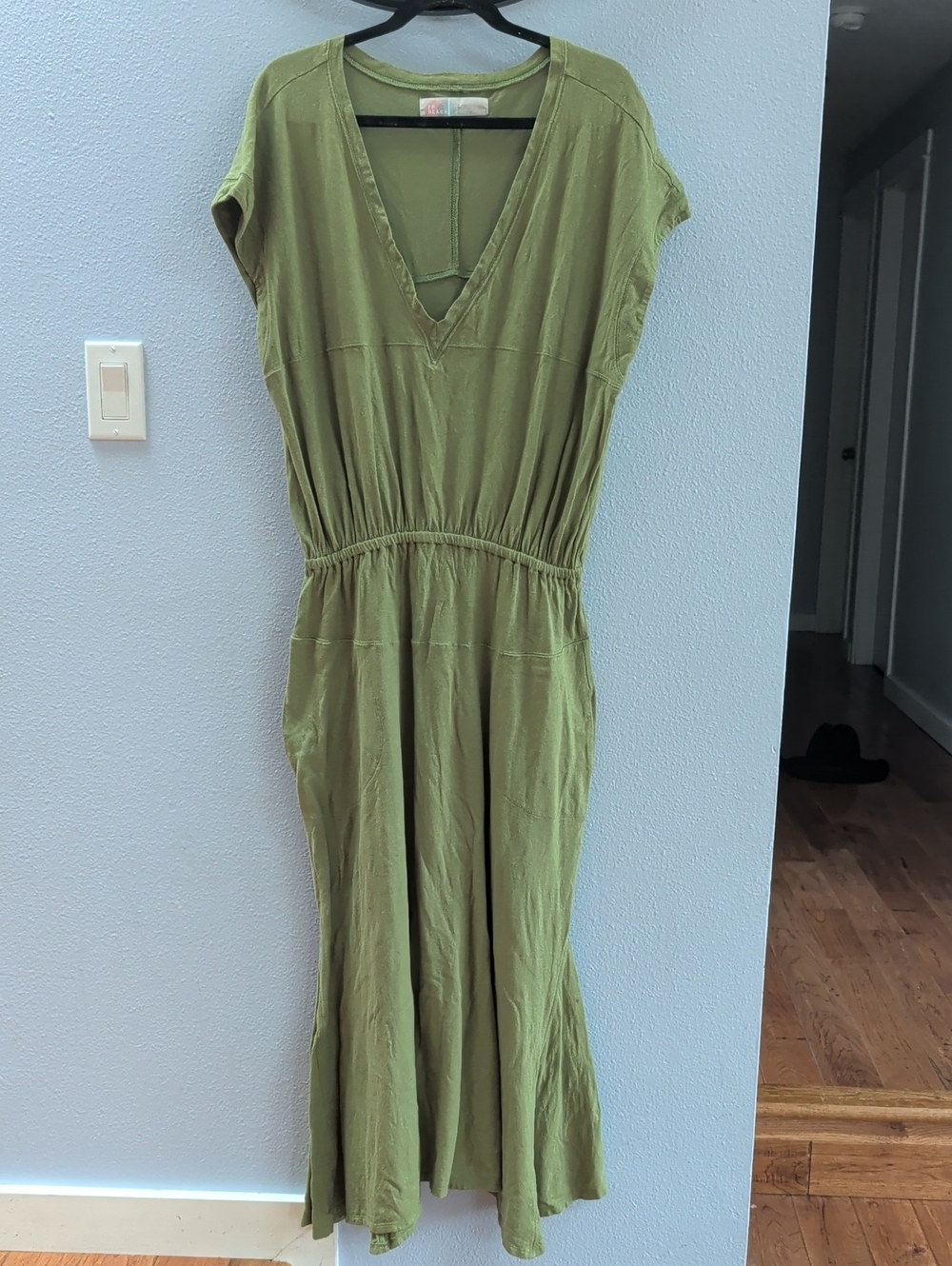 Free People Beach Olive Green V-Neck Women’s Dress